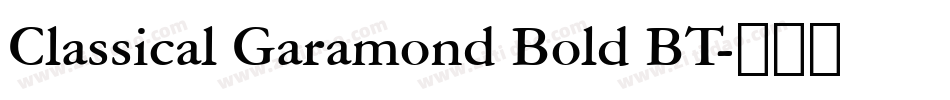 Classical Garamond Bold BT字体转换